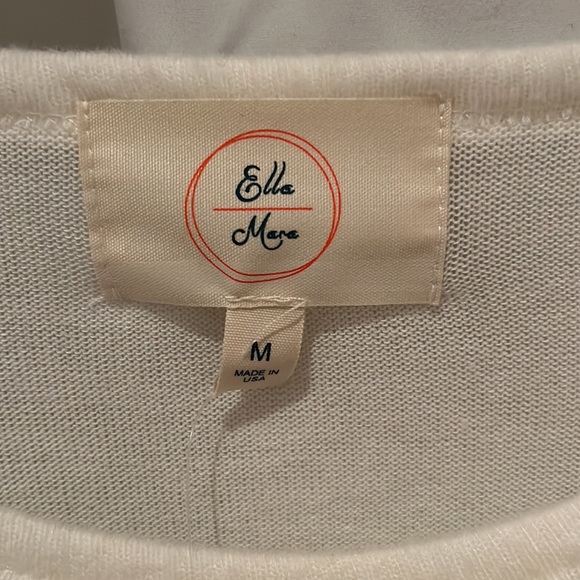 Anthropologie White Striped Sweater - Picture 4 of 4